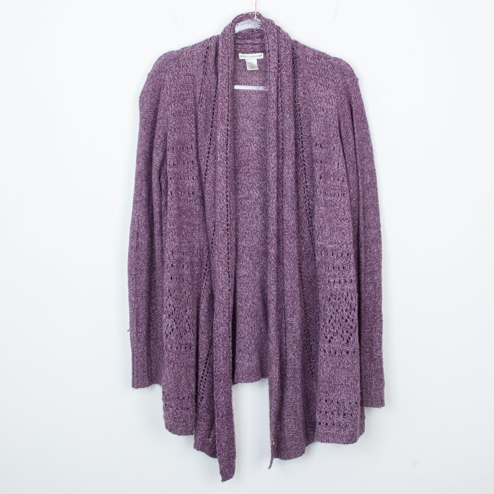 Rebecca Malone Open Front Knit Cardigan Sweater Size‎ Large
